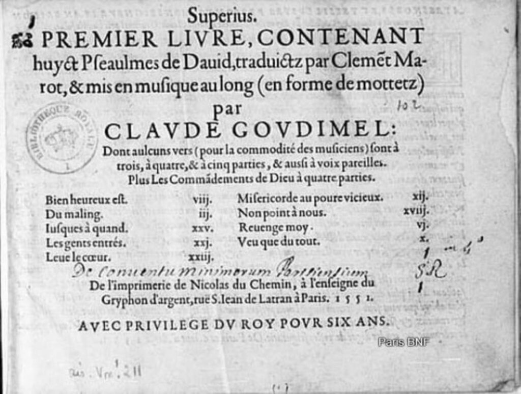 L’image actuelle n’a pas de texte alternatif. Le nom du fichier est : Goudimel_-_Psaumes_L1_1551_Du_Chemin-1-1-11500.jpg
